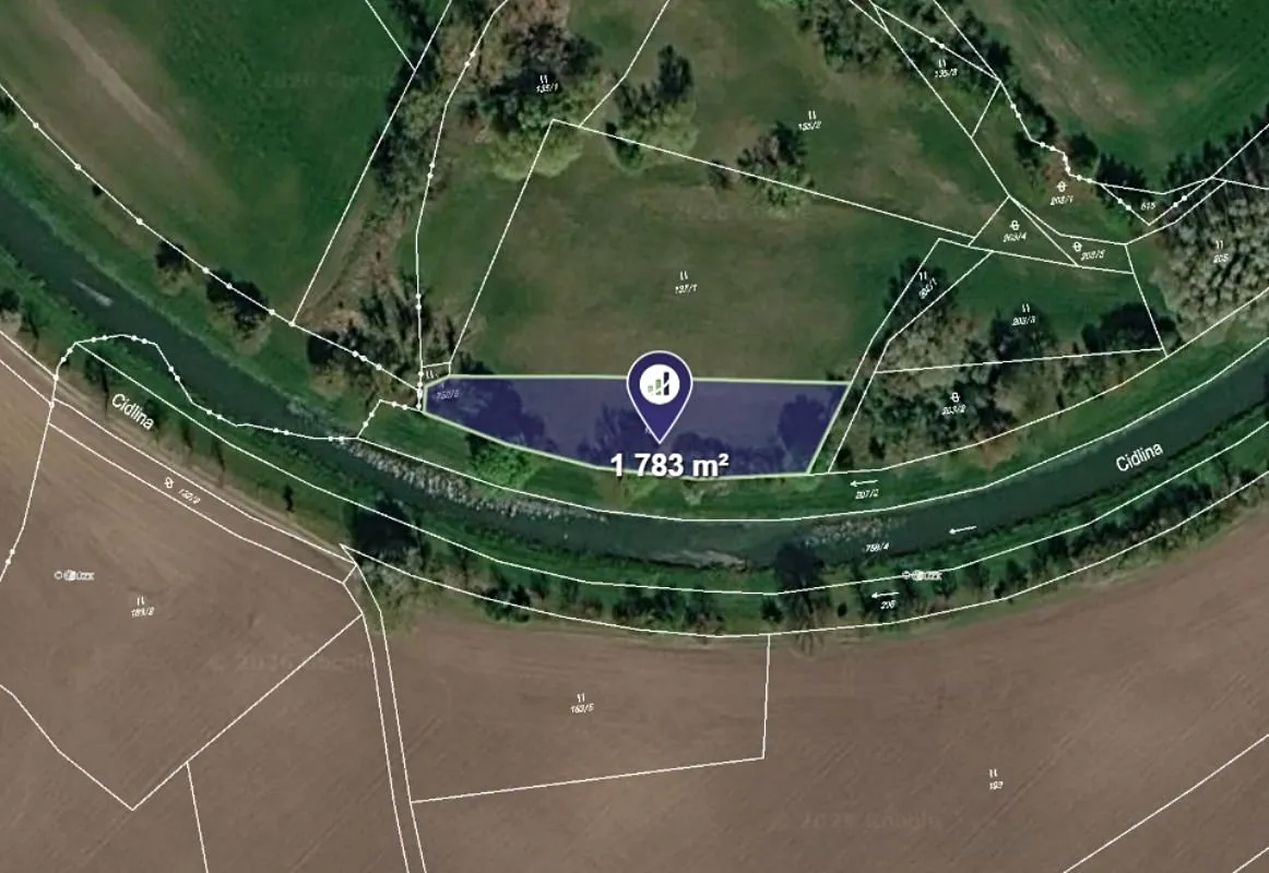 Prodej louky 1886 m²