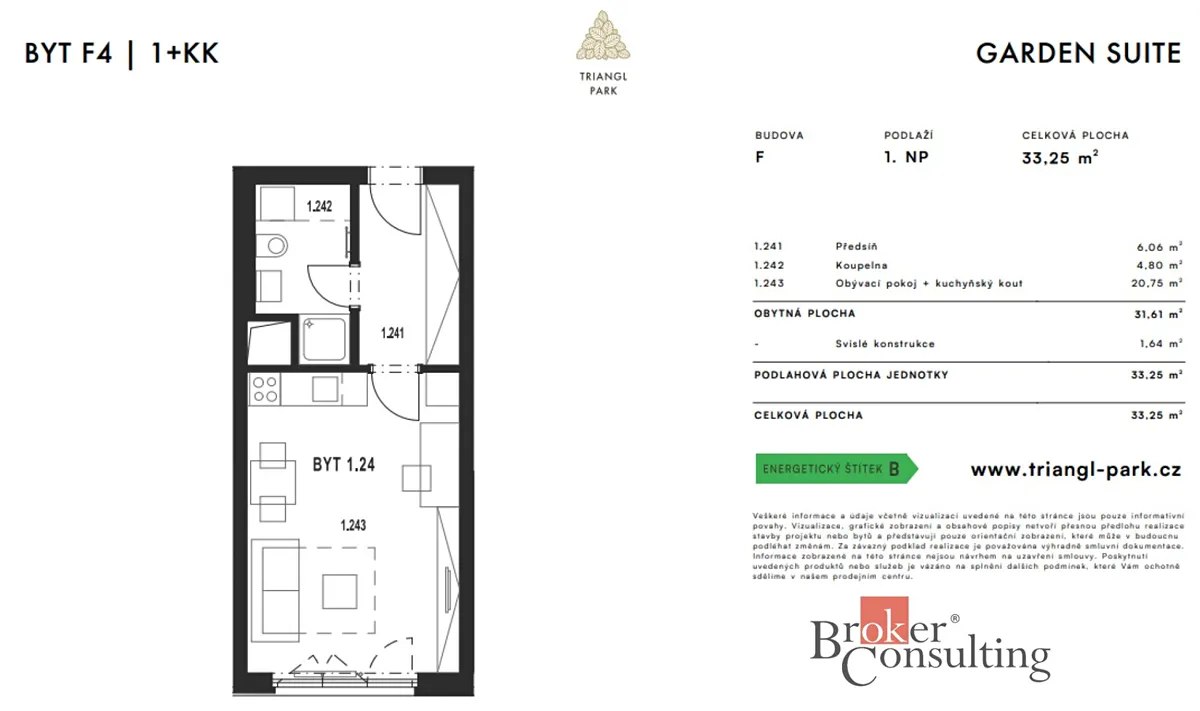 Pronájem bytu 1+kk 33 m² - Więcej