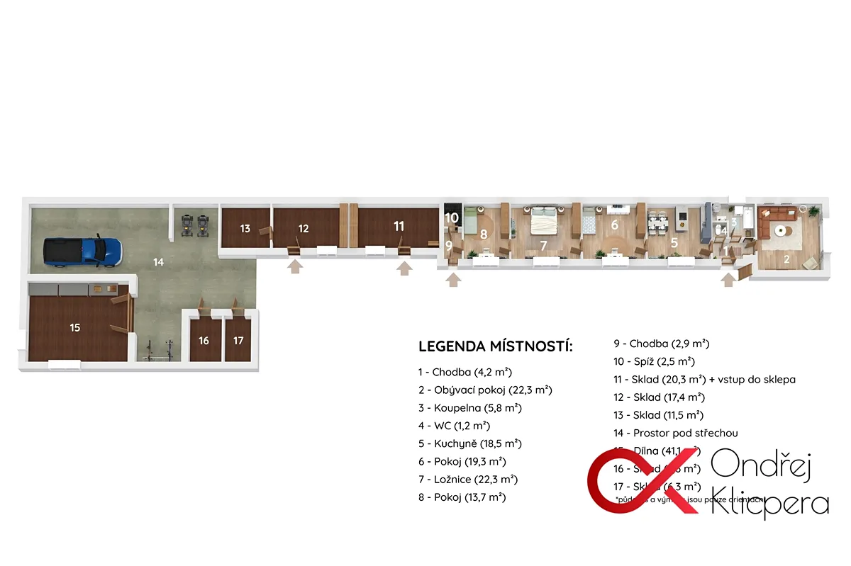 Prodej rodinného domu 120 m², pozemek 729 m² – pohled 2