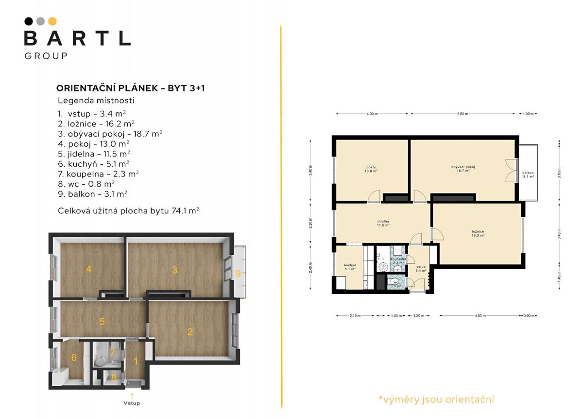 Prodej bytu 3+1 72 m² – fotografie 2
