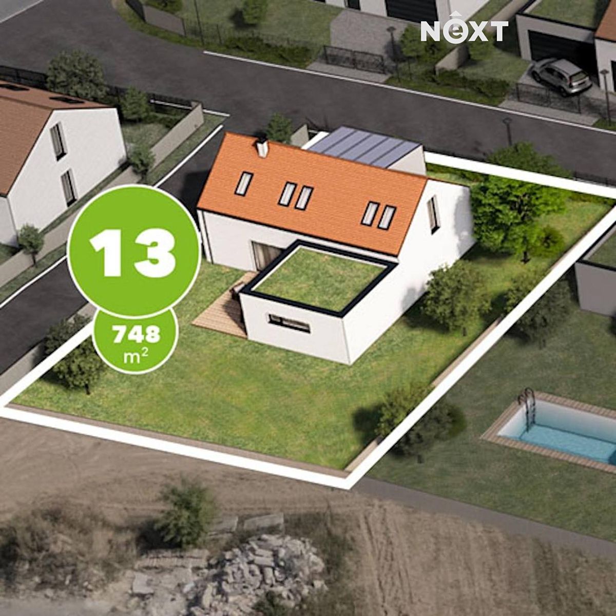 Prodej stavebního pozemku 748 m² – fotografie 3