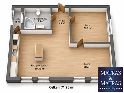 Prodej bytu 2+kk 67 m²