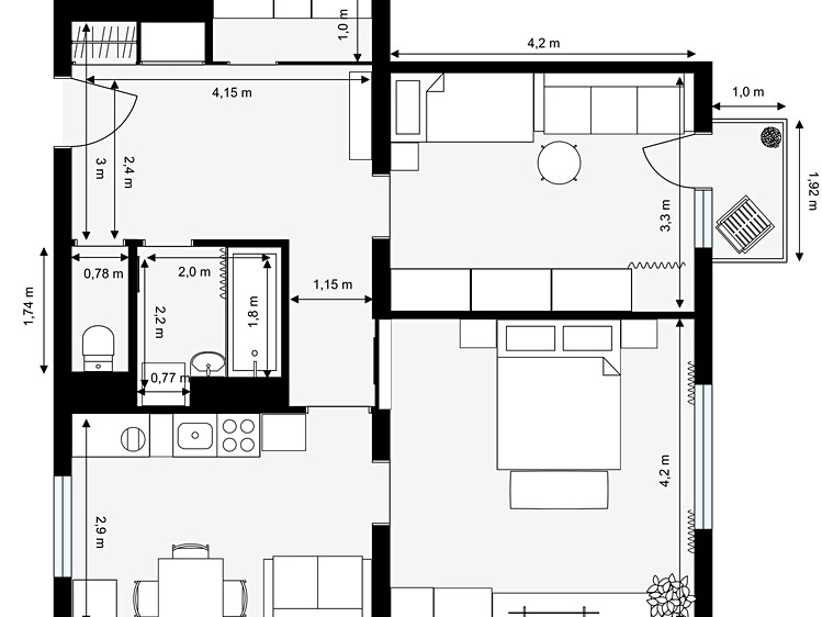 Квартира 2+1 на продаж, 66 м² (24 з 24)