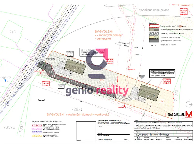 Prodej stavebního pozemku 782 m², Červené Pečky – náhled fotky 2