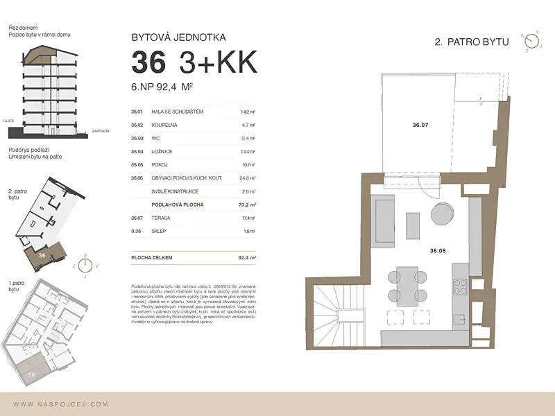 Prodej bytu 3+kk 92 m², Praha – náhled fotky 3
