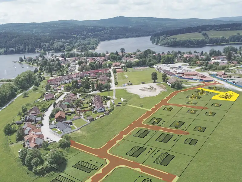 Prodej stavebního pozemku 849 m², Frymburk – náhled fotky 2
