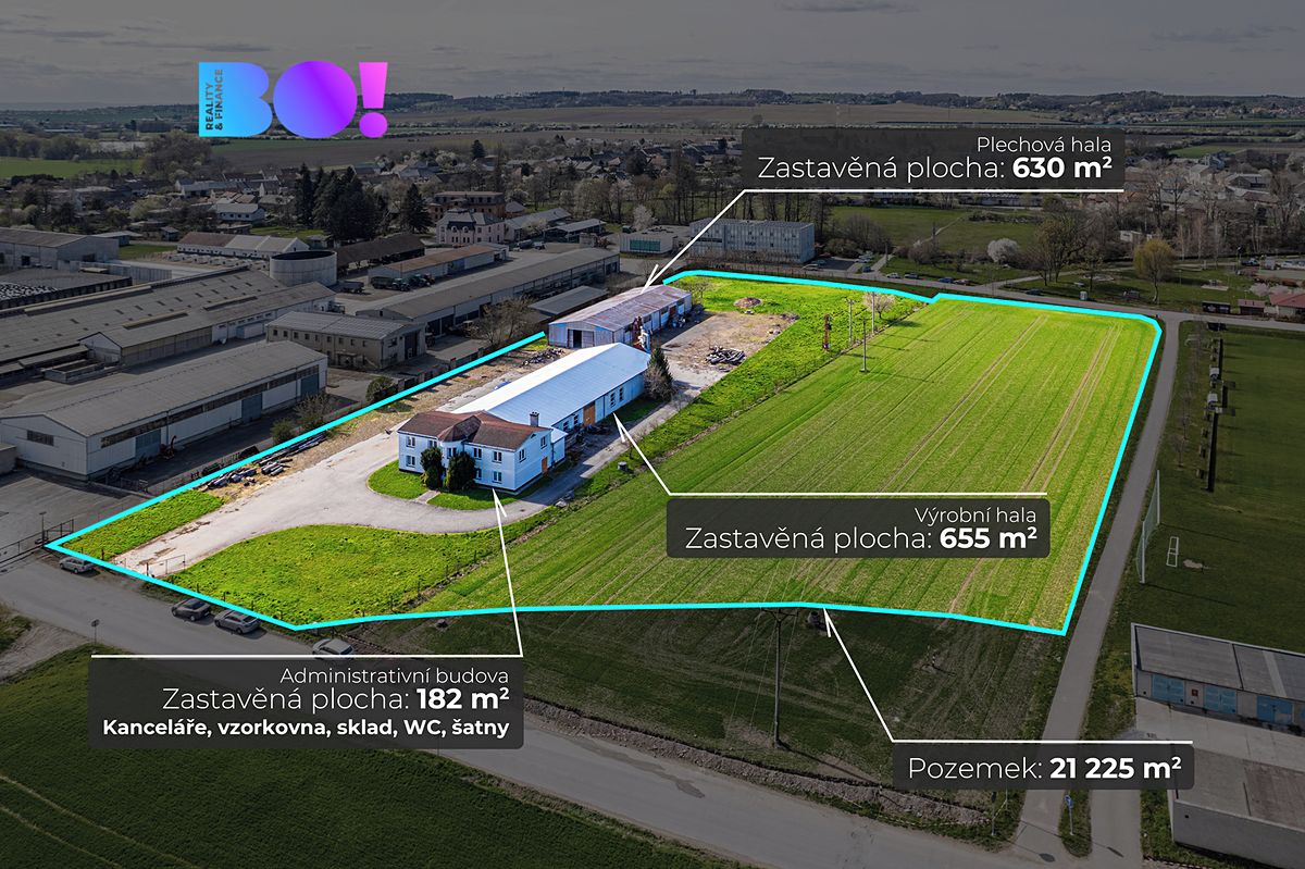 Prodej výrobní haly, prostoru 1445 m²