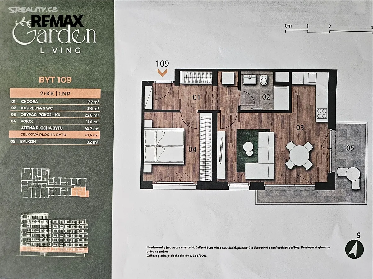 Prodej bytu 2+kk 49 m² - Więcej