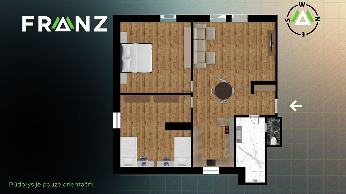 Pronájem bytu 3+kk 99 m² – fotografie 3