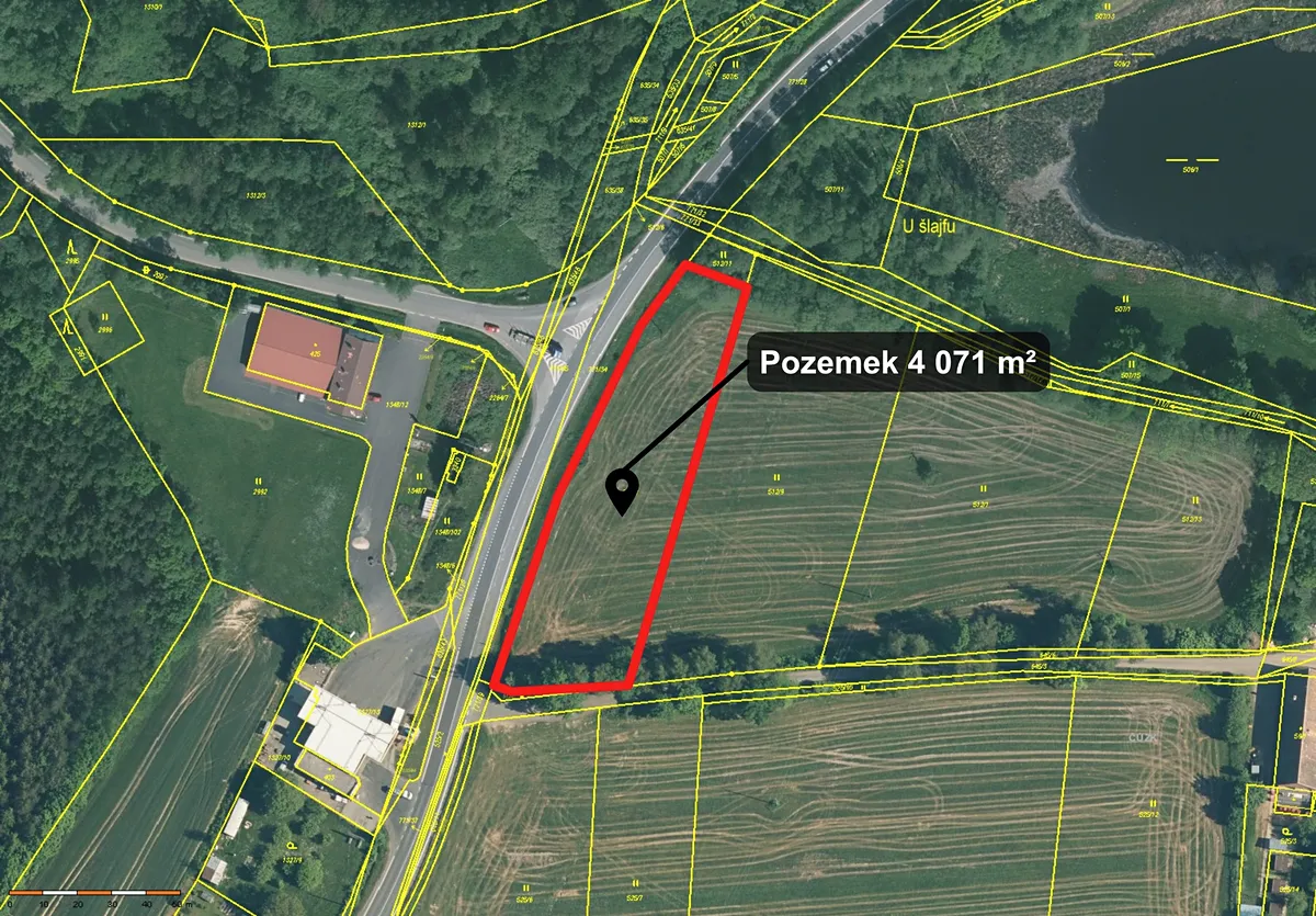 Prodej komerčního pozemku 4071 m²