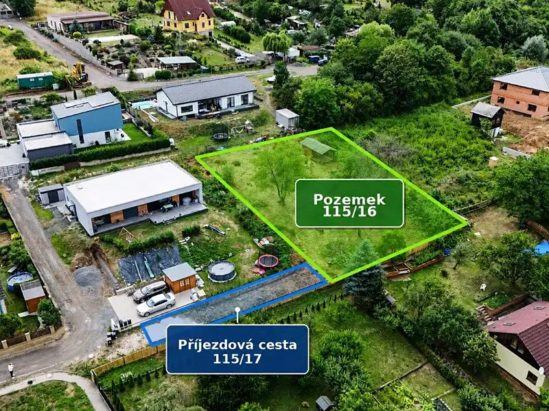 Prodej stavebního pozemku 1159 m², Bystřany – náhled fotky 3