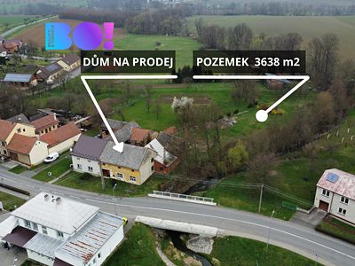 Prodej rodinného domu 52 m², pozemek 3638 m²