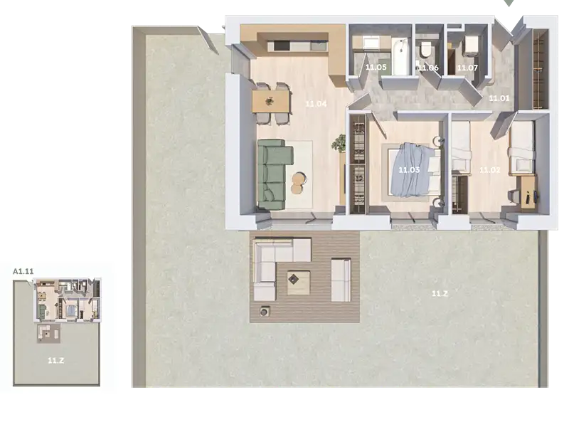 Prodej bytu 3+kk 71 m², Pečky – náhled fotky 3