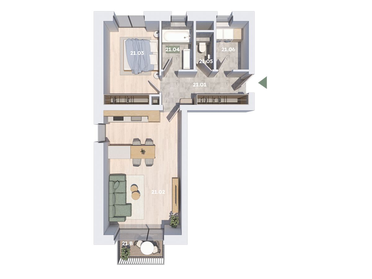 Prodej bytu 2+kk 62 m² – fotografie 5