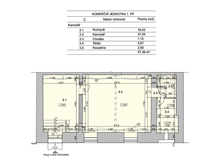Pronájem komerčního prostoru, 57 m² (2 z 5)