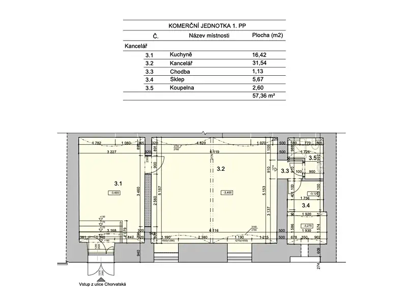 Pronájem kanceláře 57 m², Praha – náhled fotky 2