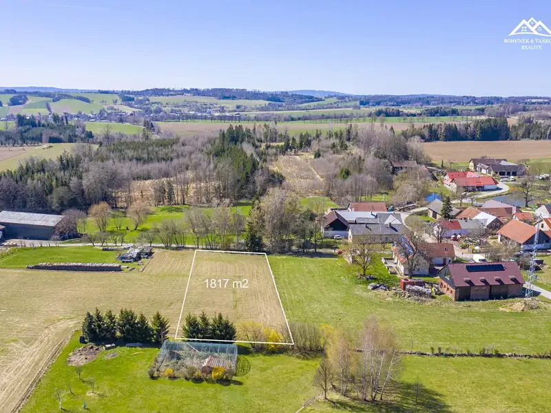 Prodej stavebního pozemku 1817 m², Horní Krupá – náhled fotky 2
