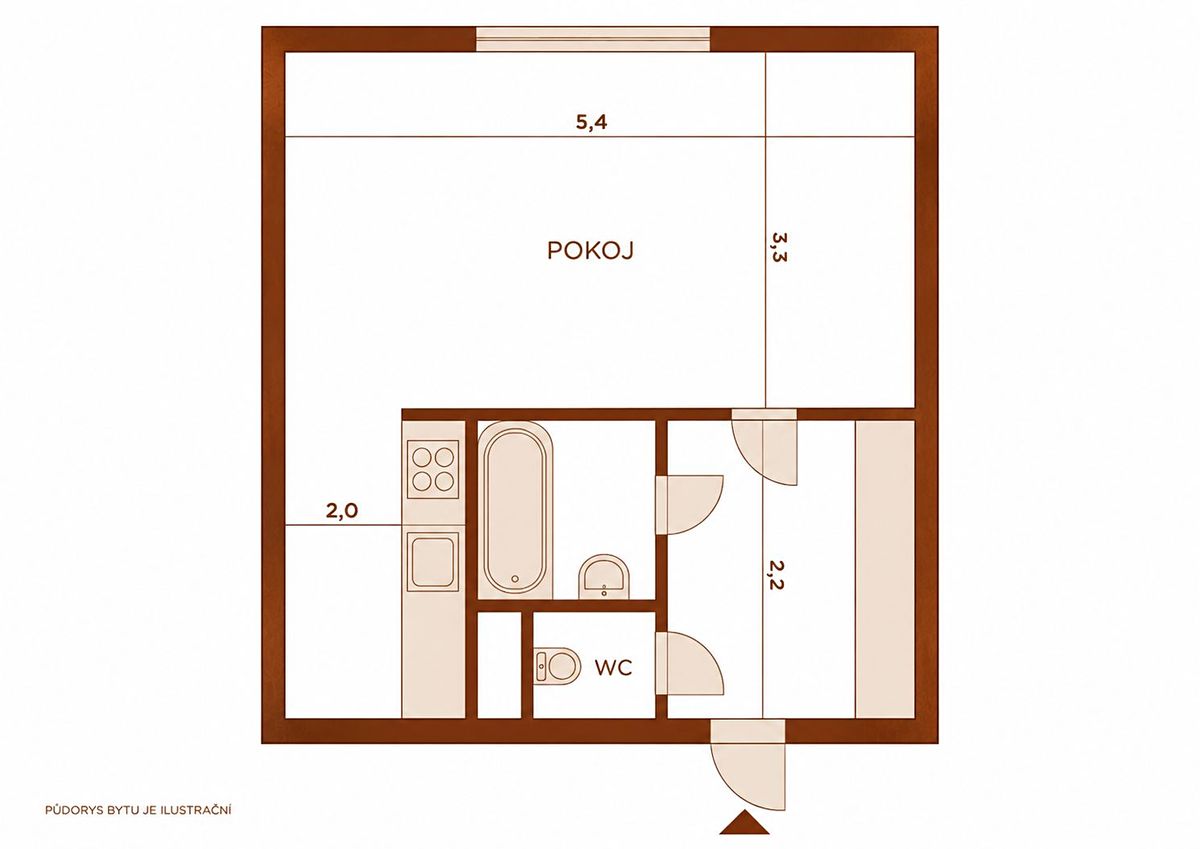 Prodej bytu 1+kk 29 m² – fotografie 4
