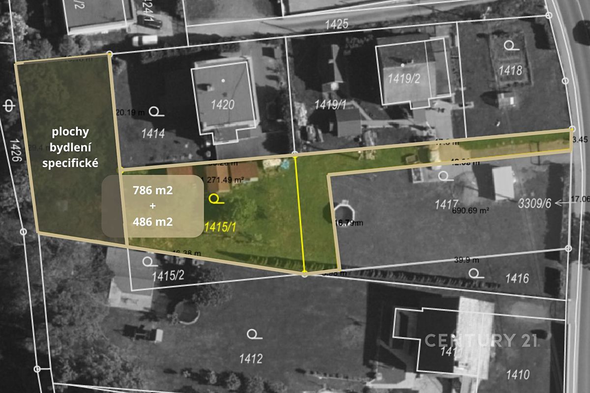 Prodej stavebního pozemku 1266 m² – fotografie 2