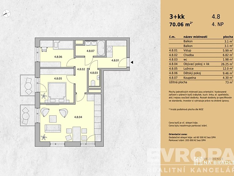 Wohnung 3+kk zum Kauf, 73 m² (8 von 32)