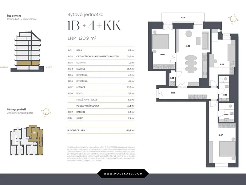 Prodej bytu 4+kk 121 m², Praha – náhled fotky 2