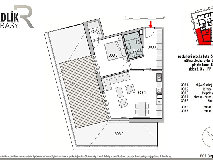 Wohnung 2+kk zum Kauf, 57 m² (9 von 11)