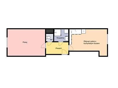 Pronájem bytu 2+kk, 50 m² (2 z 13)