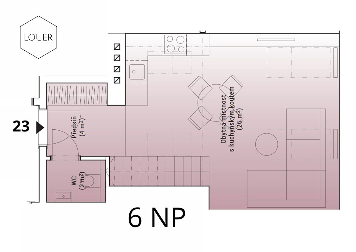 Pronájem bytu 3+kk 74 m²