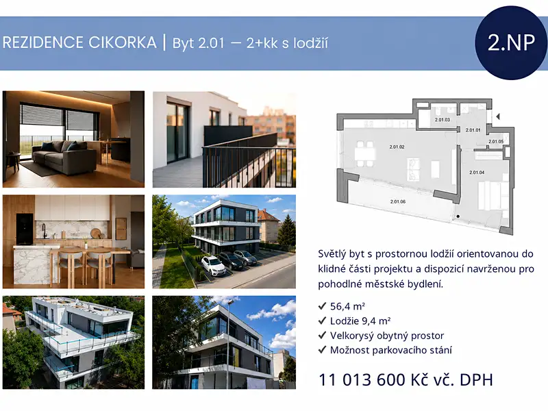 Prodej bytu 2+kk 56 m², Praha – náhled fotky 2
