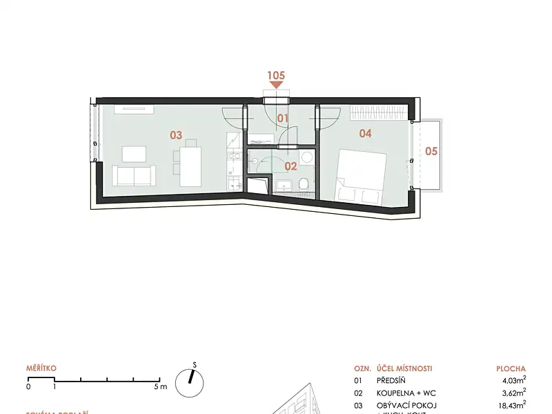 Prodej bytu 2+kk 41 m², Brno – náhled fotky 2