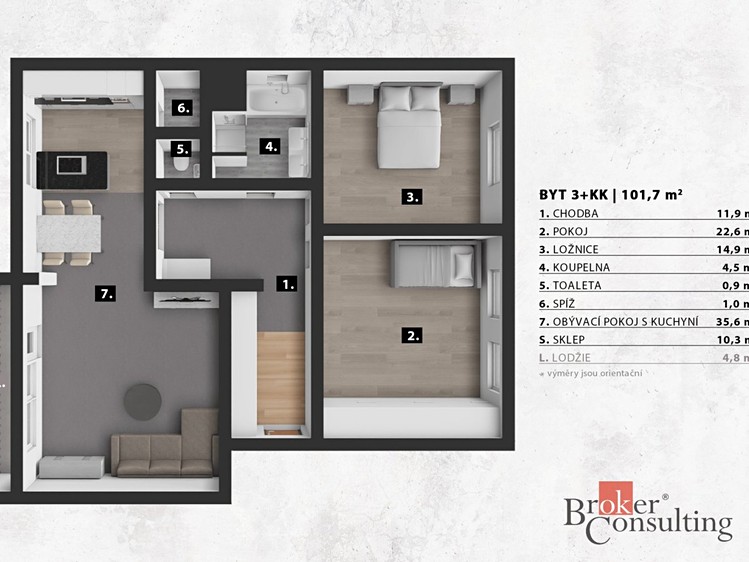 Wohnung 3+kk zum Kauf, 96 m² (16 von 20)