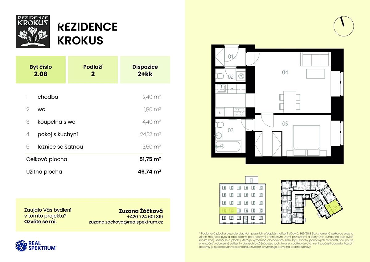 Prodej bytu 2+kk 47 m²