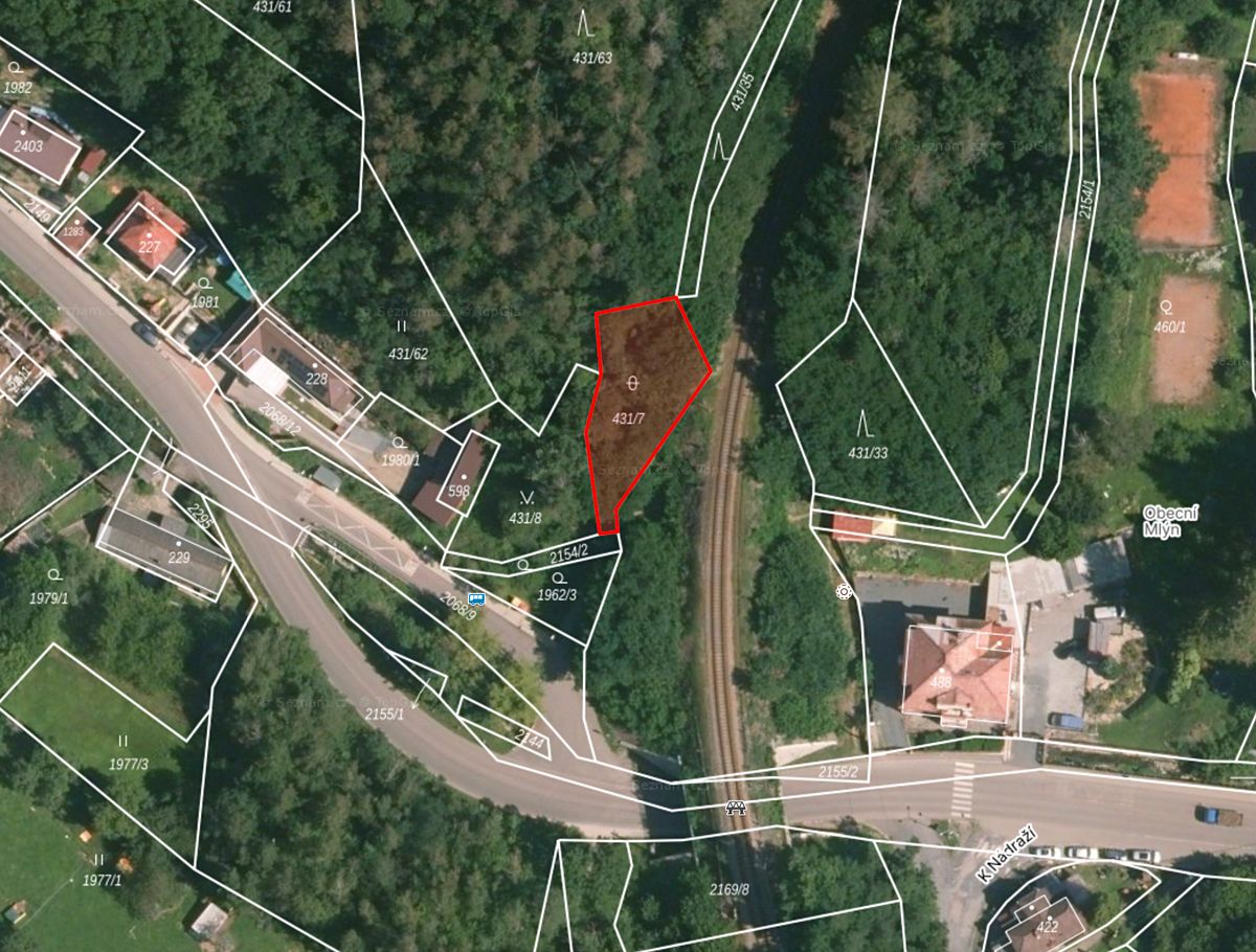 Prodej zahrady 428 m², Jílové u Prahy – fotka 1 z 3