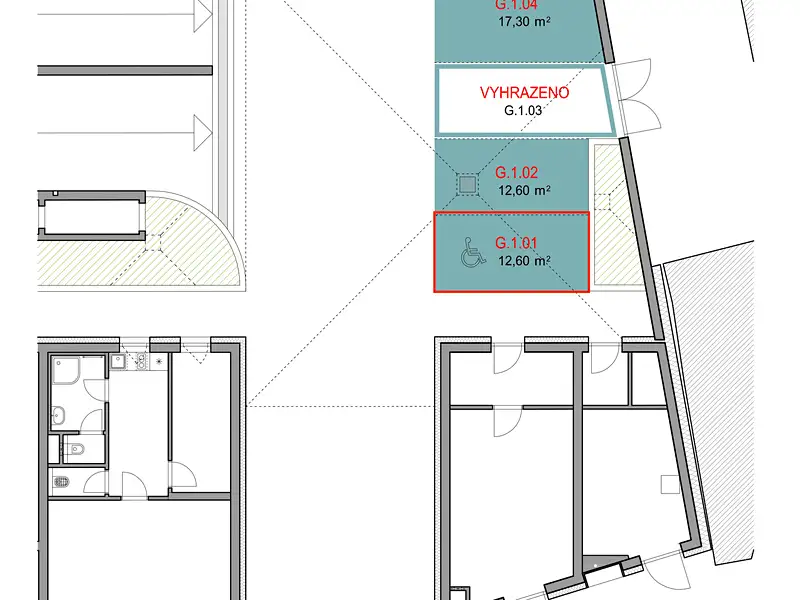 Pronájem garážového stání 13 m², Brno – náhled fotky 2