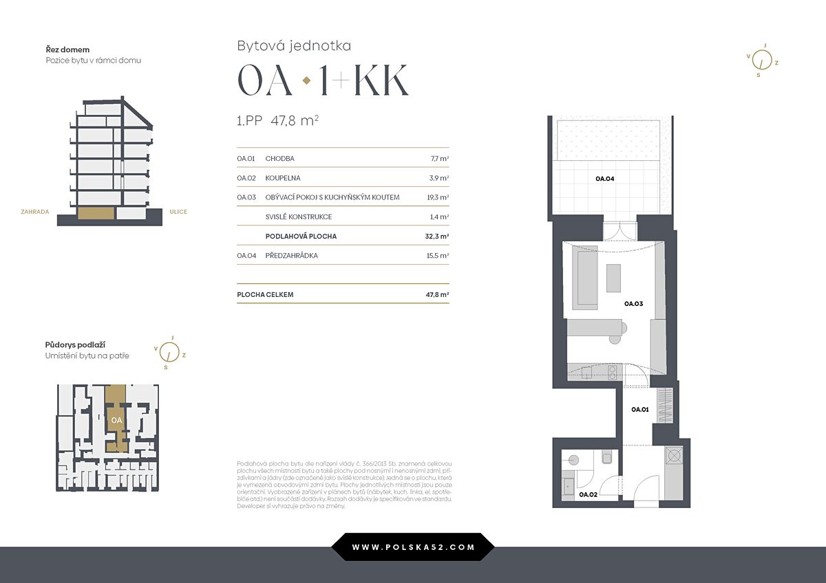 Prodej bytu 1+kk 48 m² – fotografie 2
