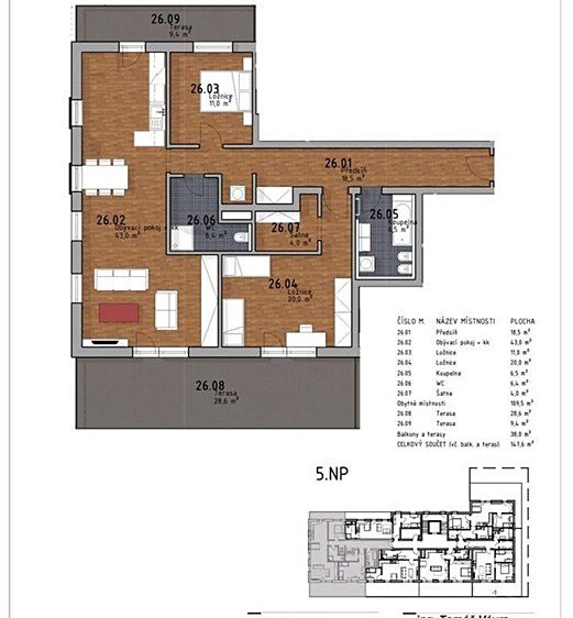 Квартира 4+kk на продаж, 148 м² (4 з 44)