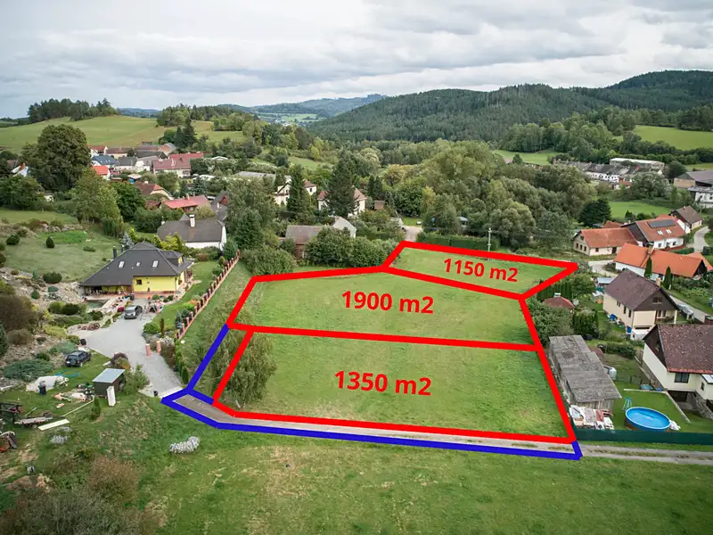 Prodej stavebního pozemku 4781 m², Čkyně – náhled fotky 2
