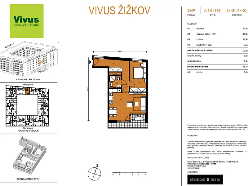 Prodej bytu 2+kk 56 m², Praha – náhled fotky 2