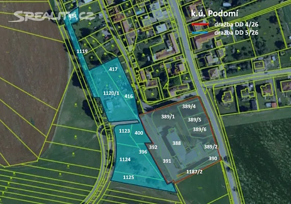 Dražba pole 8005 m²
