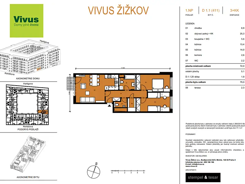 Prodej bytu 3+kk 79 m², Praha – náhled fotky 2