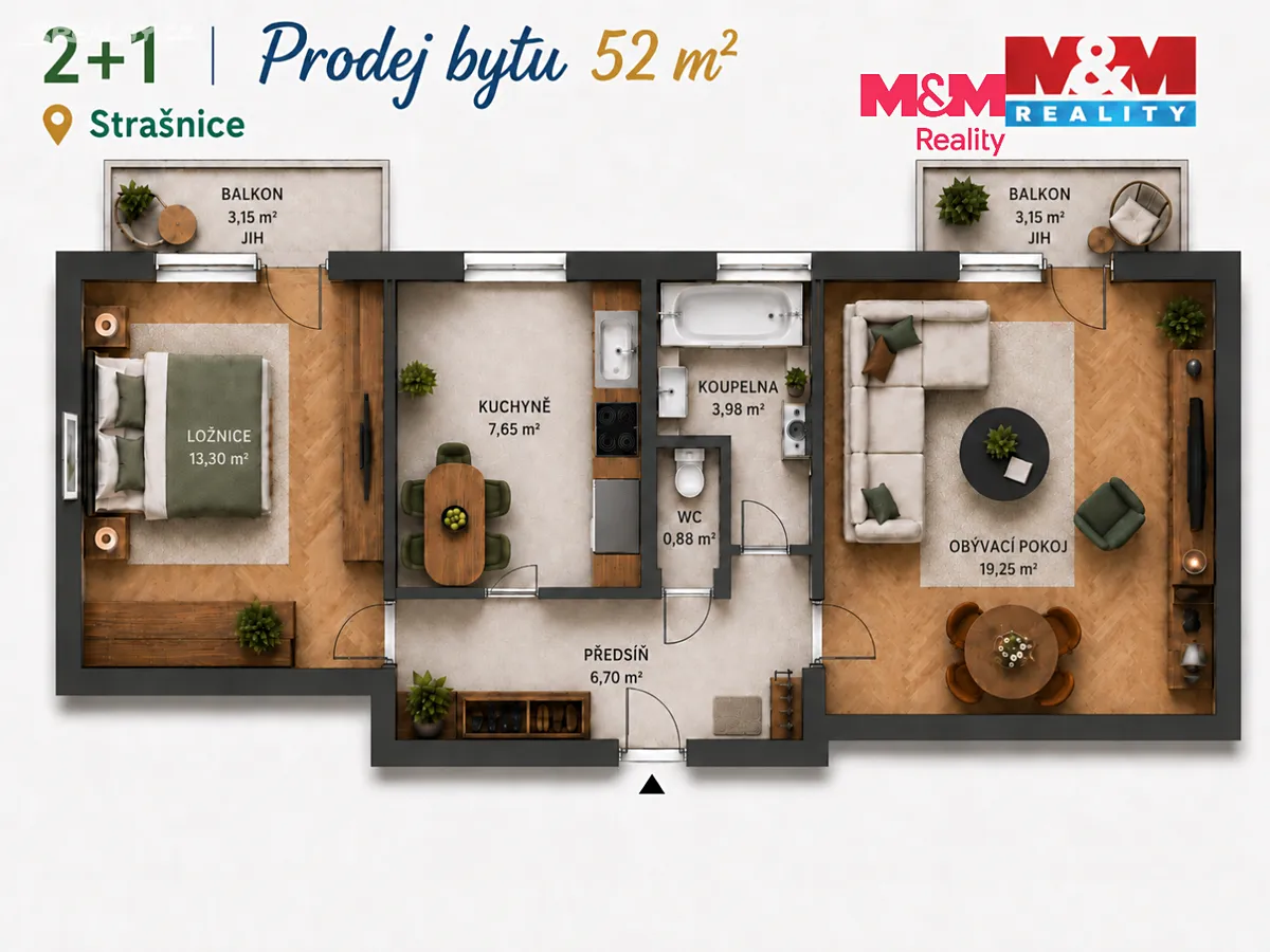 Prodej bytu 2+1 52 m², Praha