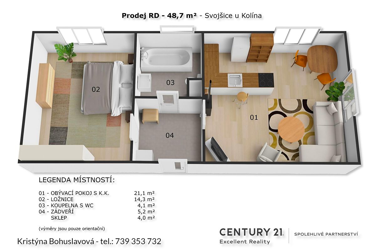 Prodej chalupy 49 m², pozemek 139 m² – fotografie 3