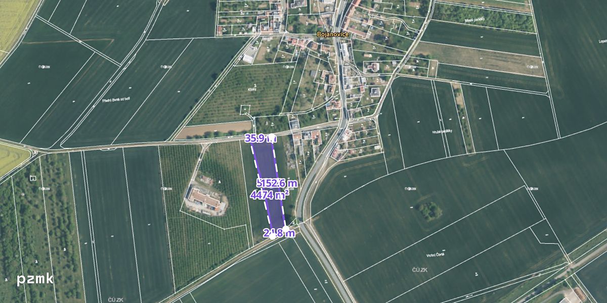 Prodej stavebního pozemku 4474 m² – fotografie 3