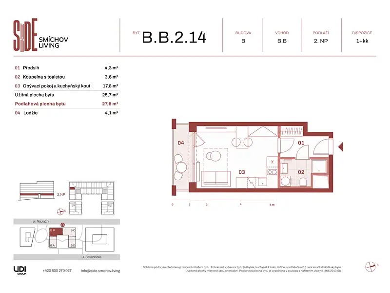 Prodej bytu 1+kk 28 m², Praha – náhled fotky 3
