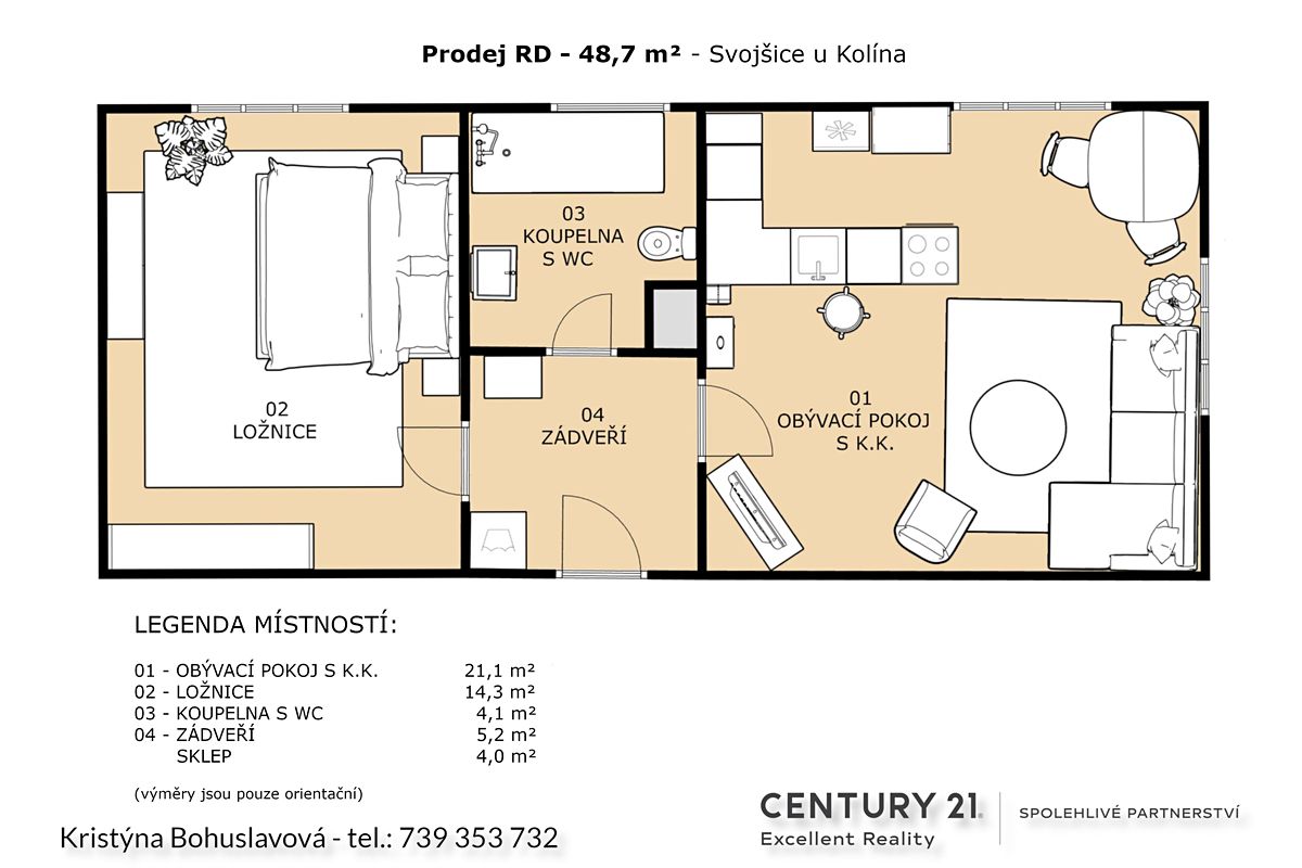 Prodej chalupy 49 m², pozemek 139 m² – fotografie 4