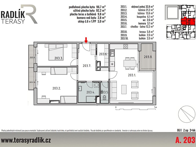 Квартира 3+kk на продаж, 92 м² (12 з 12)