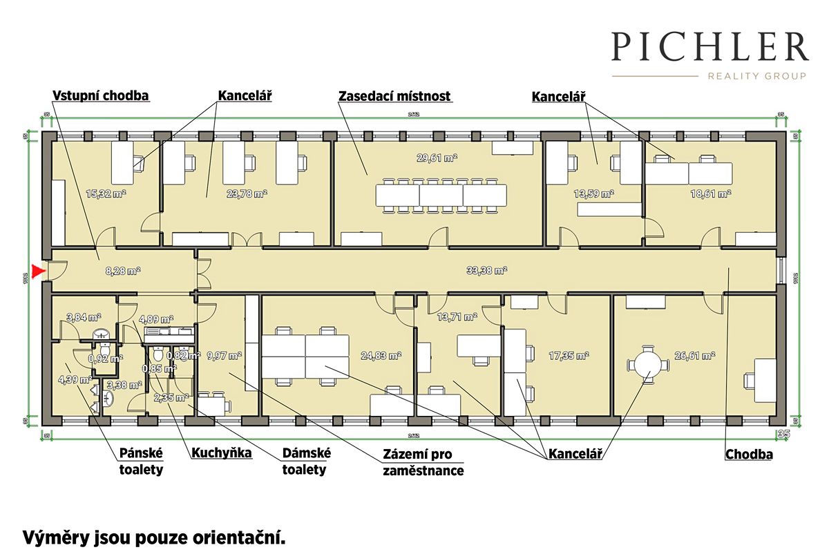 Pronájem kanceláře 255 m² – fotografie 3