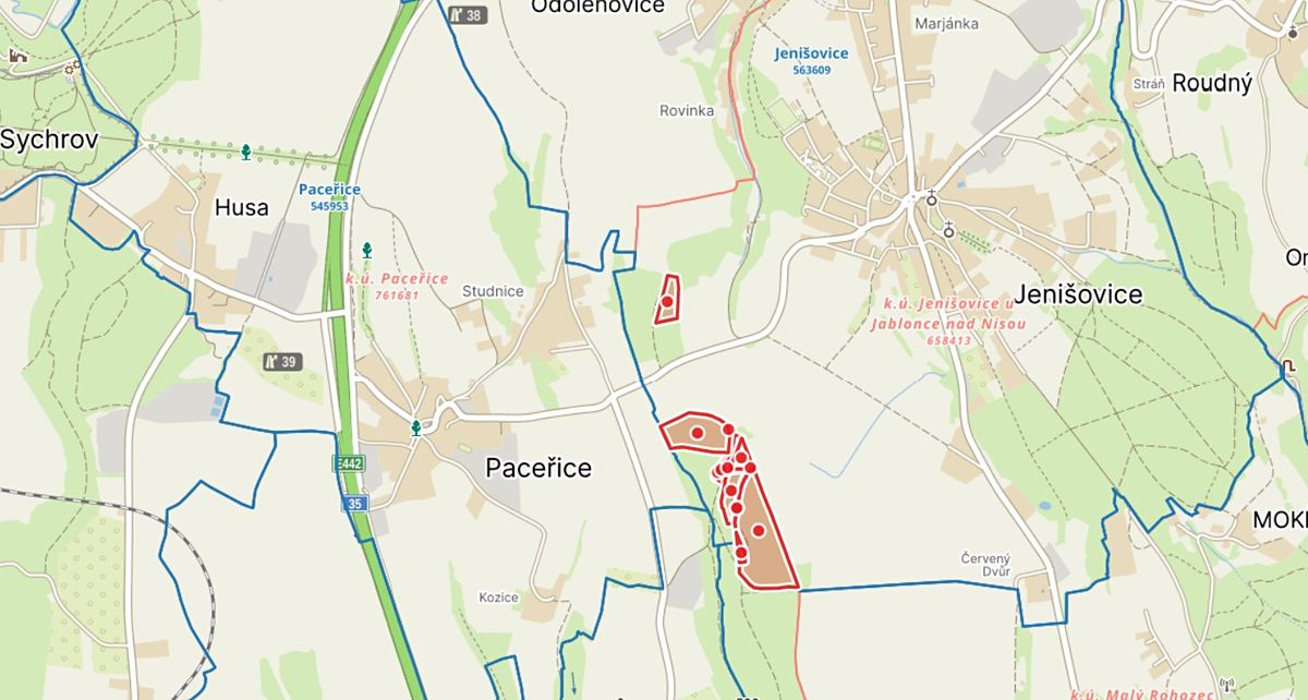 Prodej lesa 108509 m²