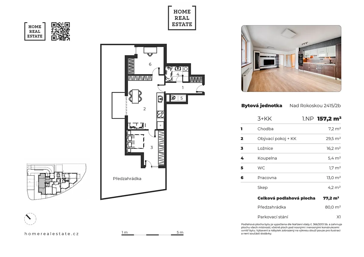 Prodej bytu 3+kk 77 m² – pohled 3