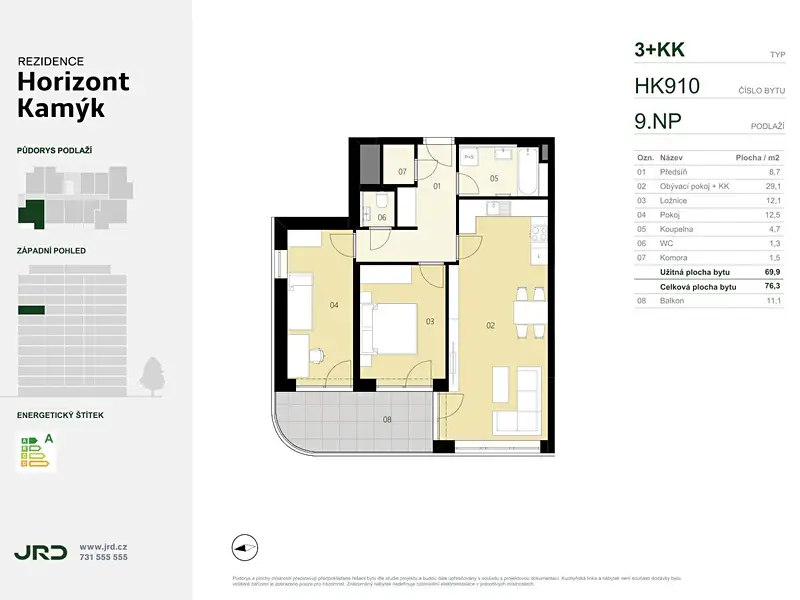 Prodej bytu 3+kk 76 m², Praha – náhled fotky 2